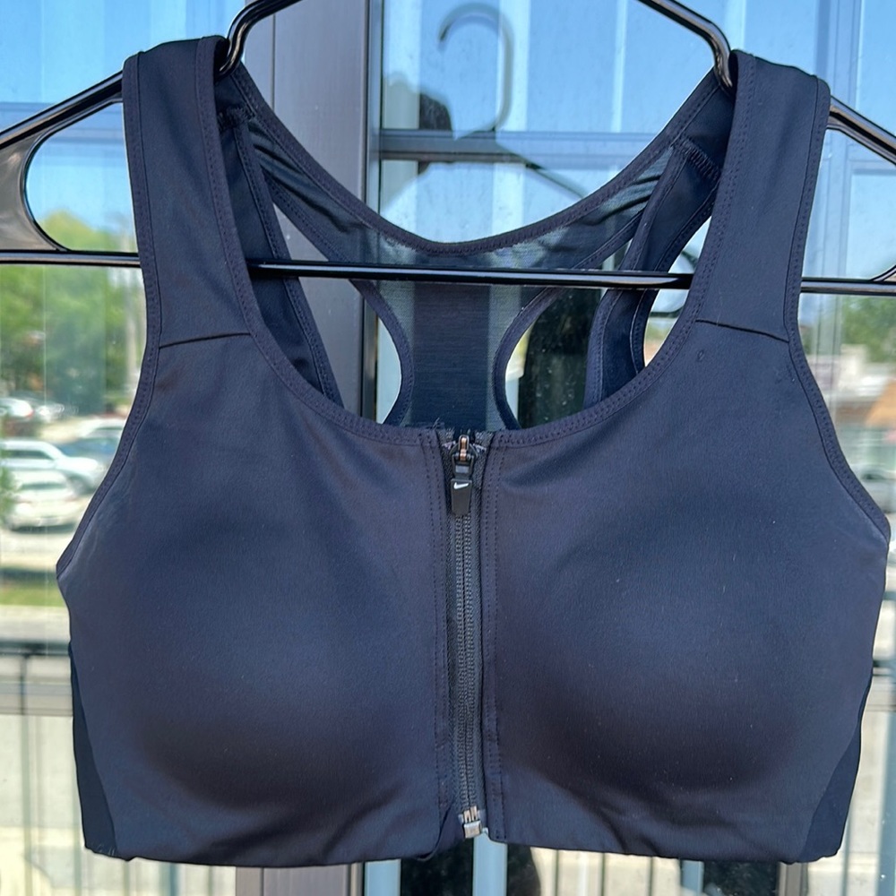 Nike zip up sports bra